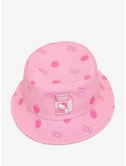 Hot Sale 😀 Hello Kitty Strawberries & Bows Bucket Hat 😍 -Cheap Sanrio Store 14686319 av2