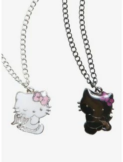 Discount 😀 Hello Kitty Angel & Devil Best Friend Necklace Set 🔔
