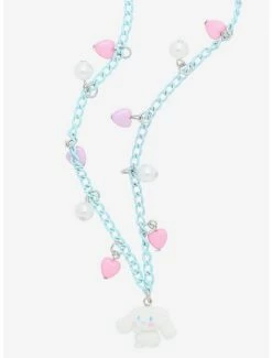 Flash Sale ✨ Cinnamoroll Hearts & Pearls Charm Necklace ✔️