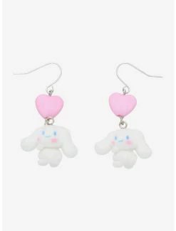 Best Sale 🌟 Cinnamoroll Heart Charm Dangling Earrings ⭐