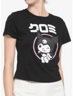 Wholesale 🤩 Kuromi Logo 👧 Girls Baby T-Shirt 🛒