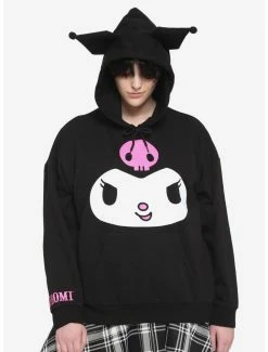 Best deal ๐ Kuromi 3D Ears ๐ง Girls Hoodie Plus Size โจ