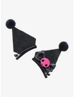 Wholesale 🔥 Kuromi Horns Fabric Hair Clip Set 😀