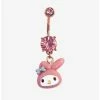 Deals 🌟 14G Steel My Melody Rose Gold Pink Gem Barbell 😍 -Cheap Sanrio Store 16100910 hi