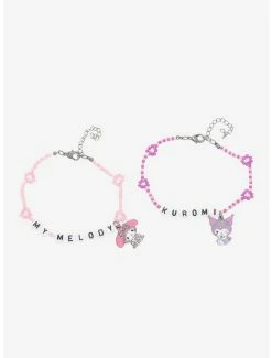 New 🎉 My Melody & Kuromi Slumber Party Best Friend Bracelet Set 👍