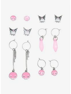 Best deal โจ Kuromi Skulls & Faux Crystal Earring Set โค๏ธ