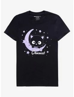 New 😉 Chococat Moon & Stars Boyfriend Fit 👧 Girls T-Shirt 🎁