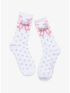 Flash Sale 👍 Hello Kitty Plush Head Crew 🧦 Socks 🛒