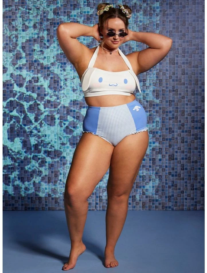 Hot Sale โค๏ธ Cinnamoroll Blue Gingham High-Waisted Swim Bottoms ๐ฏ 6 Hot Sale โค๏ธ Cinnamoroll Blue Gingham High-Waisted Swim Bottoms ๐ฏ - Image 4
