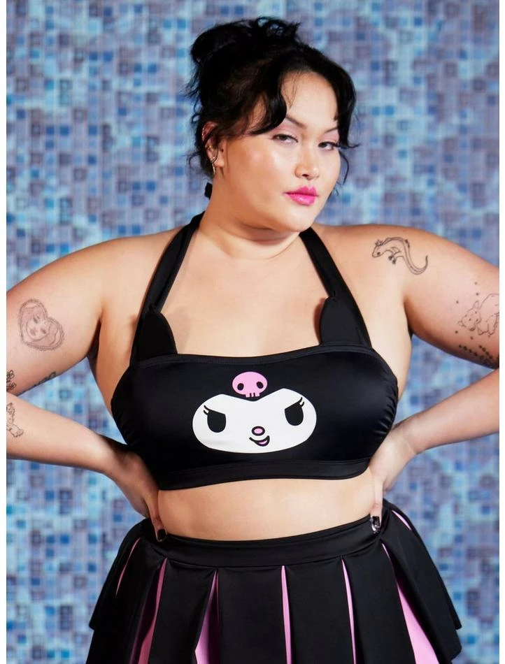 Buy β Kuromi Halter Swim Top Plus Size 𧨠3 Buy β Kuromi Halter Swim Top Plus Size π§¨