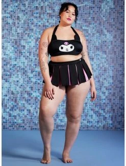 Top 10 🥰 Kuromi Contrast 👗 Skirted Swim Bottoms Plus Size 🤩