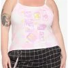 Brand new 🔥 Hello Kitty Snacks 👧 Girls Crop Cami Plus Size 😀 -Cheap Sanrio Store 16764895 hi