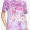 Top 10 💯 My Melody & Kuromi Black Slumber Party Pastel Boyfriend Fit 👧 Girls T-Shirt ✔️ -Cheap Sanrio Store 16808451 hi