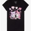 Buy ⭐ My Melody & Kuromi Slumber Party 👧 Girls T-Shirt Plus Size ❤️ -Cheap Sanrio Store 16809755 hi
