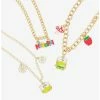 Best Sale 💯 Keroppi Mushroom & Strawberry Charm Necklace Set 🥰 -Cheap Sanrio Store 16816565 hi