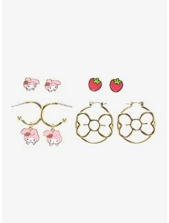 Brand new ✔️ My Melody Strawberry Bow Earring Set 🤩