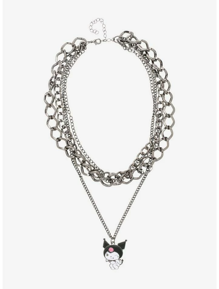 Flash Sale 🎁 Kuromi Charm Multi Chain Necklace 😀 3 Flash Sale 🎁 Kuromi Charm Multi Chain Necklace 😀