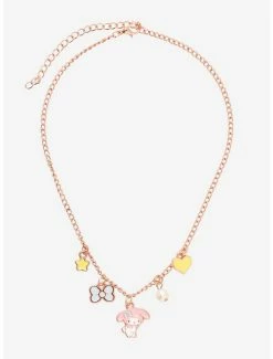 Budget 💯 My Melody Rose Gold Charm Necklace 🤩 -Cheap Sanrio Store 16817046 av1