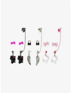 Best reviews of ⭐ Hello Kitty Devil & Angel Cuff Earring Set 👏