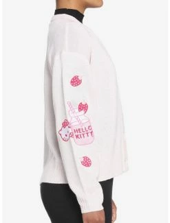 Outlet ✨ Hello Kitty Strawberry Milk Skimmer 👧 Girls Cardigan 🎁 -Cheap Sanrio Store 17076273 av4