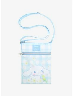 Best Sale 🤩 Loungefly Cinnamoroll Daisy Gingham Passport Crossbody Bag 🎉