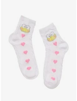 Coupon 🧨 Keroppi Heart Crochet Ankle 🧦 Socks ⌛