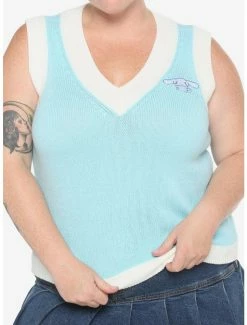 Best reviews of ๐ Cinnamoroll Embroidery ๐ง Girls Sweater Vest Plus Size ๐ฅฐ