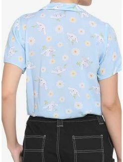 Coupon 🔔 Cinnamoroll Flowers Tie-Front 👧 Girls Woven Button Up 🔔 -Cheap Sanrio Store 17147795 av2