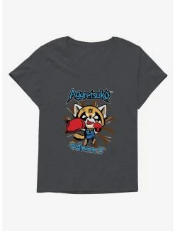 Best Sale ⌛ Aggretsuko Stay Balanced 👧 Girls T-Shirt Plus Size 🛒 -Cheap Sanrio Store 17151799 hi 1