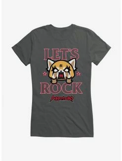 Hot Sale 🎁 Aggretsuko Let's Rock 👧 Girls T-Shirt 🎉 -Cheap Sanrio Store 17159371 hi 1