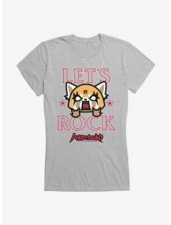 Hot Sale 🎁 Aggretsuko Let's Rock 👧 Girls T-Shirt 🎉 -Cheap Sanrio Store 17159385 hi