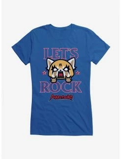 Hot Sale 🎁 Aggretsuko Let's Rock 👧 Girls T-Shirt 🎉 -Cheap Sanrio Store 17159406 hi