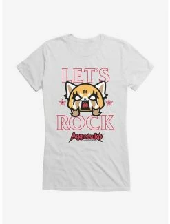 Hot Sale 🎁 Aggretsuko Let's Rock 👧 Girls T-Shirt 🎉 -Cheap Sanrio Store 17159413 hi