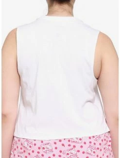 Best Pirce 🥰 Hello Kitty Strawberry Milk Tank & Shorts 👧 Girls Lounge Set Plus Size 👏 -Cheap Sanrio Store 17199227 av2