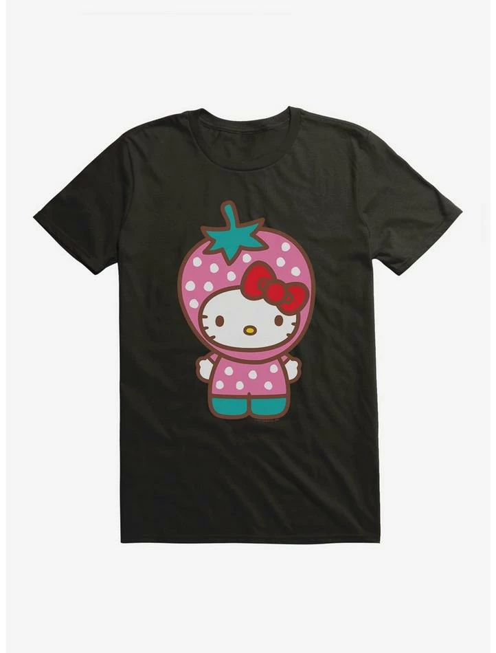 New 🧨 Hello Kitty Five A Day Strawberry Hat T-Shirt 🧨 4 New 🧨 Hello Kitty Five A Day Strawberry Hat T-Shirt 🧨 - Image 2
