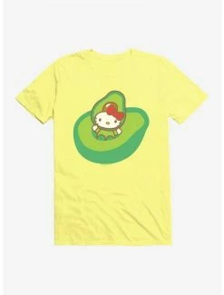 Best Sale 🎁 Hello Kitty Five A Day Playing In Avacado T-Shirt 👏 -Cheap Sanrio Store 17203521 hi