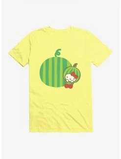 Outlet 😉 Hello Kitty Five A Day Watermelon Relaxing T-Shirt 🤩 -Cheap Sanrio Store 17204115 hi