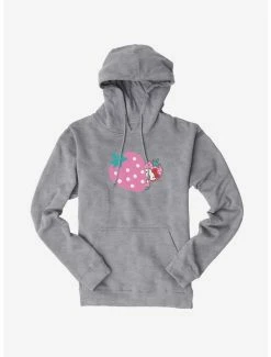 Flash Sale 🤩 Hello Kitty Five A Day Pink Strawberry Hoodie 😀 -Cheap Sanrio Store 17208685 hi