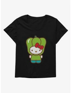 Best Pirce ⭐ Hello Kitty Five A Day Bell Pepper 👧 Girls T-Shirt Plus Size 💯 -Cheap Sanrio Store 17211462 hi