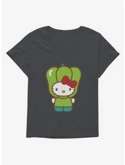 Best Pirce ⭐ Hello Kitty Five A Day Bell Pepper 👧 Girls T-Shirt Plus Size 💯 -Cheap Sanrio Store 17211471 hi