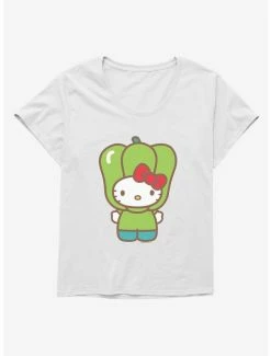 Best Pirce ⭐ Hello Kitty Five A Day Bell Pepper 👧 Girls T-Shirt Plus Size 💯 -Cheap Sanrio Store 17211480 hi