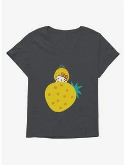 Top 10 🔥 Hello Kitty Five A Day Rising Pineapple 👧 Girls T-Shirt Plus Size 🎁 -Cheap Sanrio Store 17211831 hi