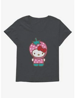 Buy 😀 Hello Kitty Five A Day Strawberry Hat 👧 Girls T-Shirt Plus Size 🌟 -Cheap Sanrio Store 17211903 hi