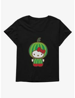 Wholesale 😍 Hello Kitty Five A Day Watermelon Head 👧 Girls T-Shirt Plus Size ❤️