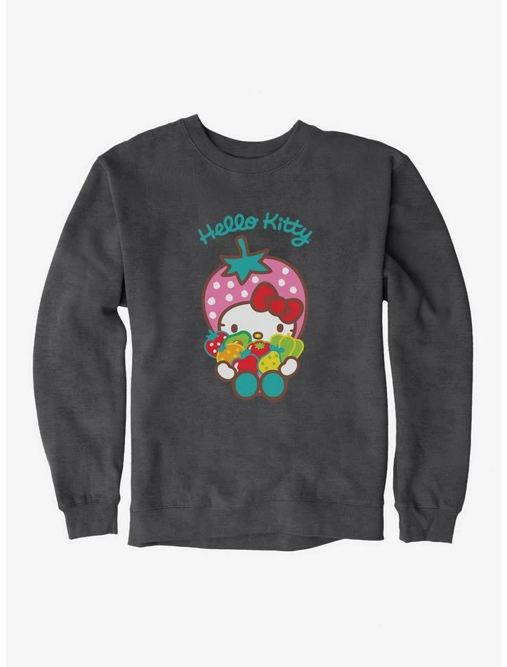 Outlet 🔔 Hello Kitty Five A Day Seven Healthy Options Sweatshirt 🔔 5 Outlet 🔔 Hello Kitty Five A Day Seven Healthy Options Sweatshirt 🔔 - Image 3