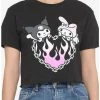 Deals 😀 My Melody & Kuromi Flame Heart 👧 Girls Crop T-Shirt 😍