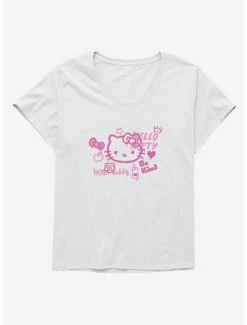 Budget 👏 Hello Kitty Be Kind 👧 Girls T-Shirt Plus Size 🛒 -Cheap Sanrio Store 17259121 hi