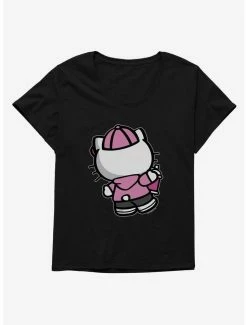 Best Sale 🛒 Hello Kitty Pink Back 👧 Girls T-Shirt Plus Size ✨