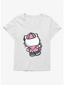 Best Sale 🛒 Hello Kitty Pink Back 👧 Girls T-Shirt Plus Size ✨ -Cheap Sanrio Store 17259229 hi