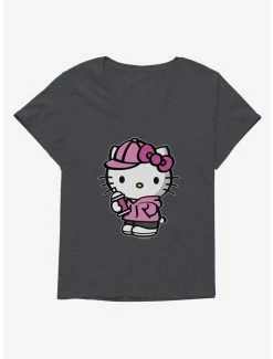 Best Pirce 🌟 Hello Kitty Pink Front 👧 Girls T-Shirt Plus Size 👍